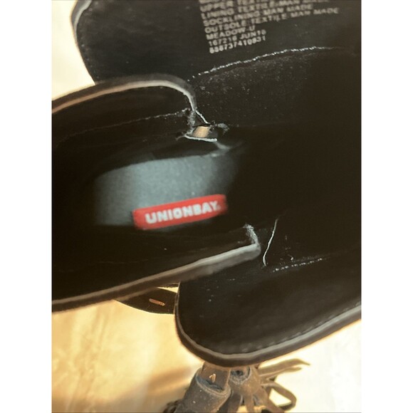 Dress Black Boots Union Bay Size 9-1/2 M With 3-3/4” Wedge Heel Zipper Close - Picture 6 of 6